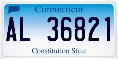 CT license plate AL36821
