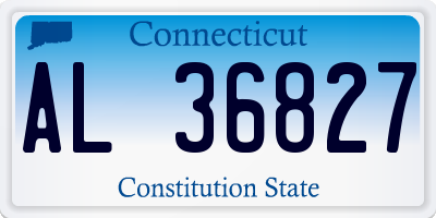 CT license plate AL36827