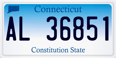 CT license plate AL36851