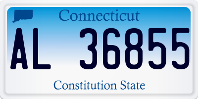 CT license plate AL36855
