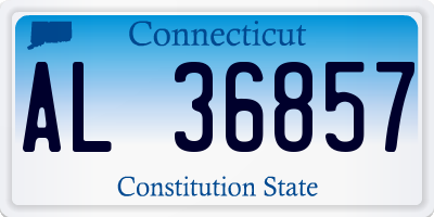CT license plate AL36857