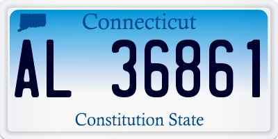 CT license plate AL36861