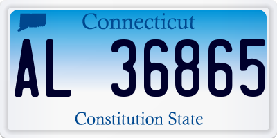 CT license plate AL36865