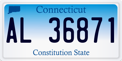 CT license plate AL36871
