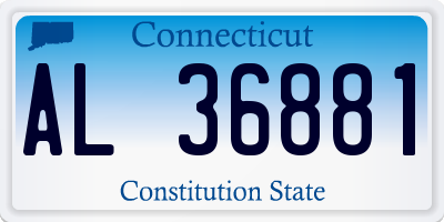 CT license plate AL36881