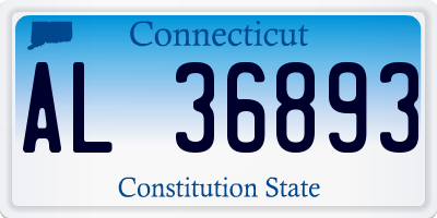 CT license plate AL36893