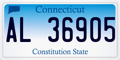 CT license plate AL36905
