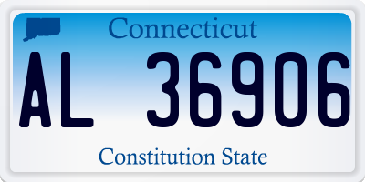 CT license plate AL36906