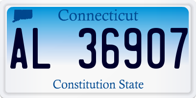 CT license plate AL36907