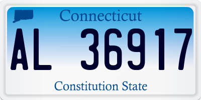 CT license plate AL36917