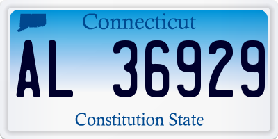 CT license plate AL36929