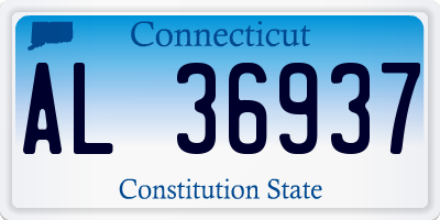 CT license plate AL36937