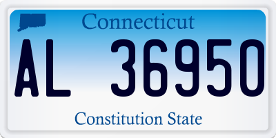 CT license plate AL36950