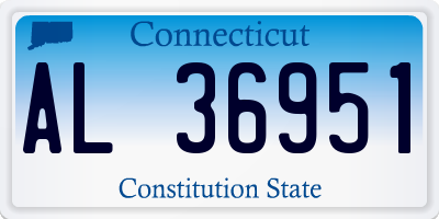 CT license plate AL36951
