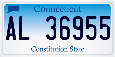 CT license plate AL36955