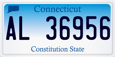 CT license plate AL36956