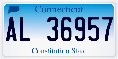 CT license plate AL36957