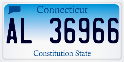 CT license plate AL36966