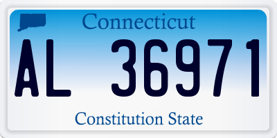 CT license plate AL36971