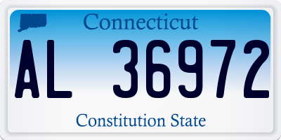 CT license plate AL36972