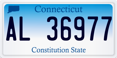 CT license plate AL36977