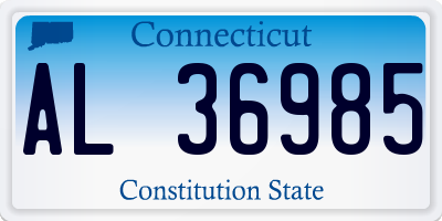 CT license plate AL36985