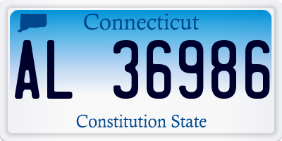 CT license plate AL36986