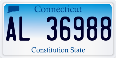 CT license plate AL36988