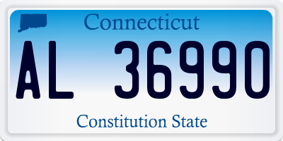 CT license plate AL36990