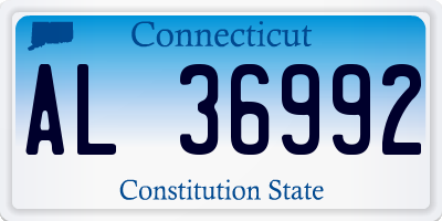 CT license plate AL36992