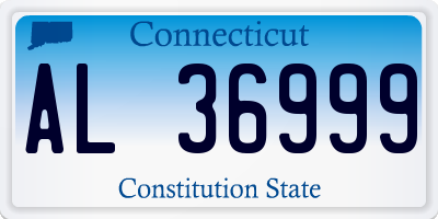 CT license plate AL36999