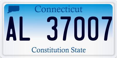 CT license plate AL37007