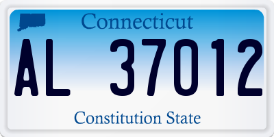 CT license plate AL37012