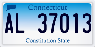 CT license plate AL37013