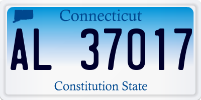 CT license plate AL37017