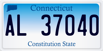 CT license plate AL37040