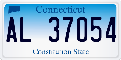 CT license plate AL37054