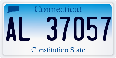 CT license plate AL37057