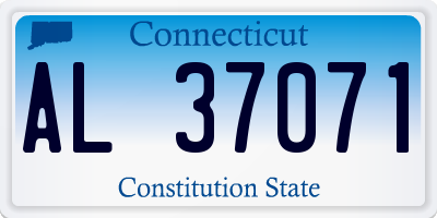 CT license plate AL37071