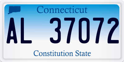 CT license plate AL37072