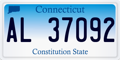 CT license plate AL37092