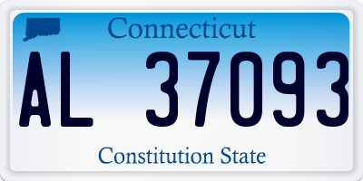 CT license plate AL37093
