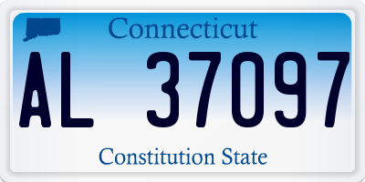 CT license plate AL37097