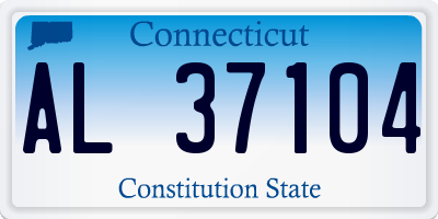 CT license plate AL37104