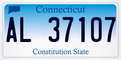 CT license plate AL37107