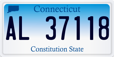 CT license plate AL37118
