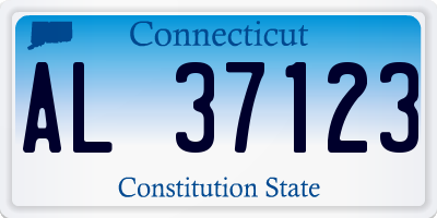 CT license plate AL37123