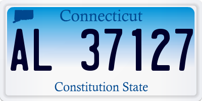 CT license plate AL37127