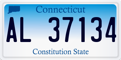 CT license plate AL37134