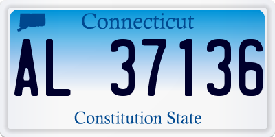 CT license plate AL37136